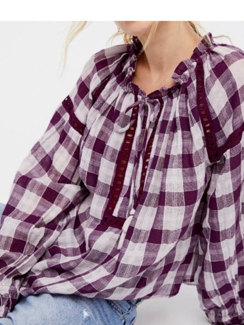 Free People honey grove purple top